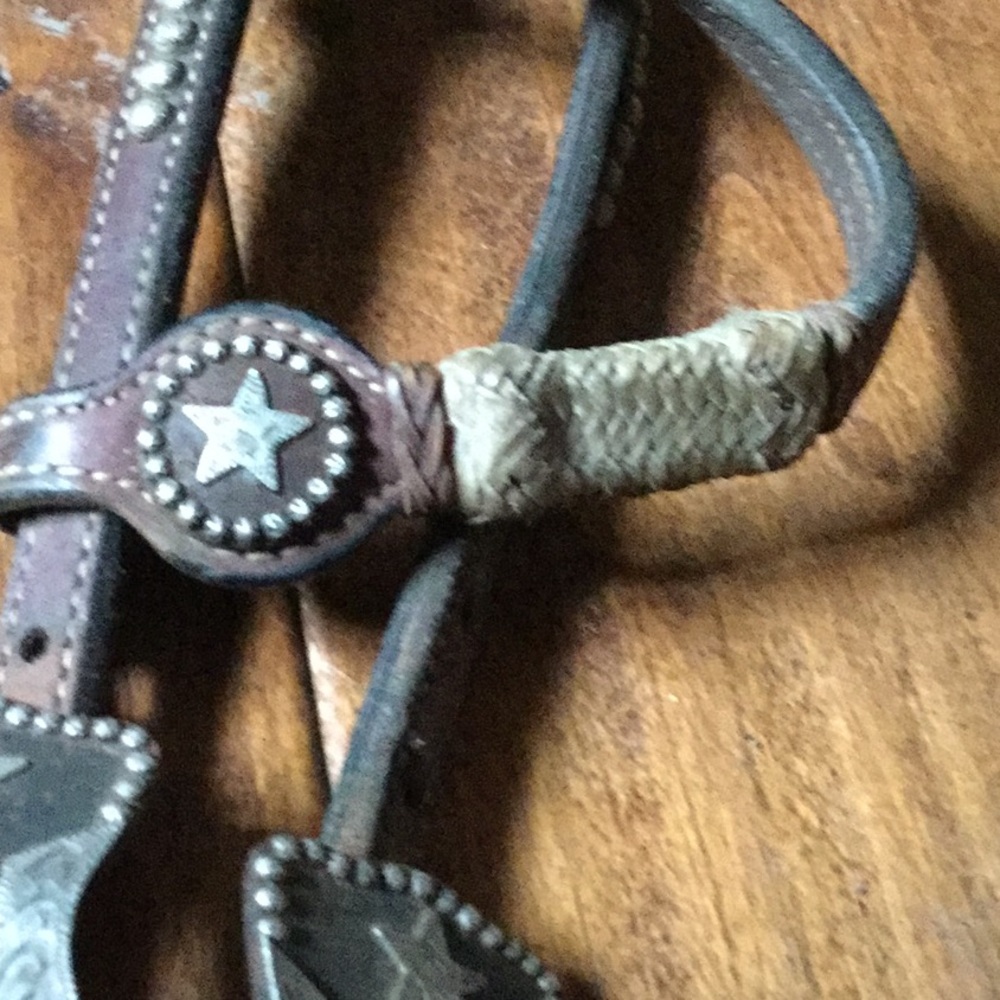 Vintage cowperson tack western ranch riding headstall cowgirl rodeo reining hors - Picture 10 of 10